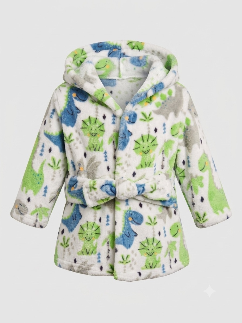 Baby Dinosaur Hooded Robe Plush Fleece 0-9M